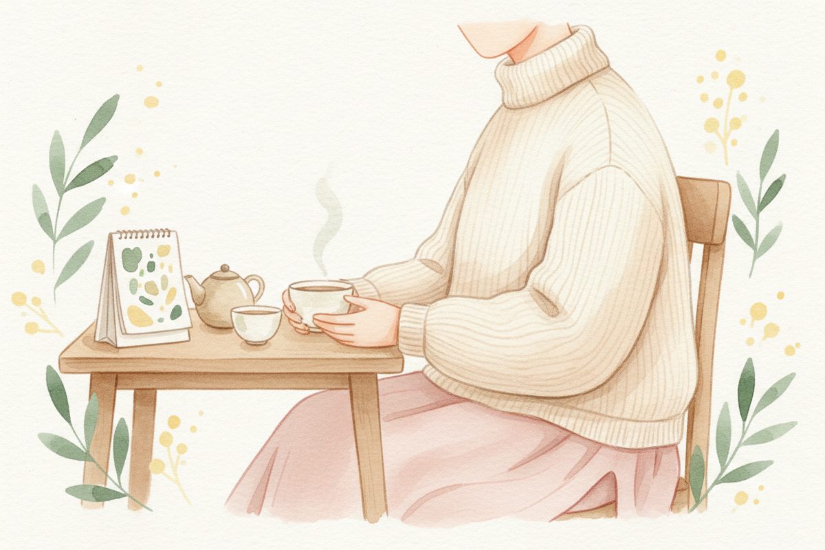 A warm watercolor illustration of week 1 of pregnancy