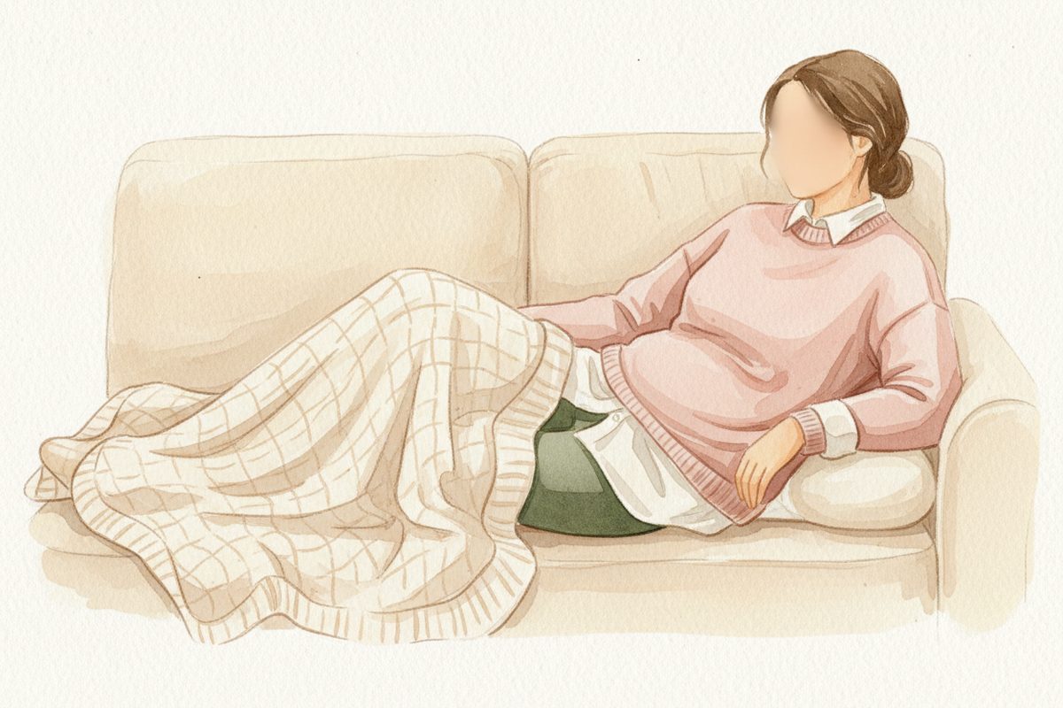 A warm watercolor illustration of week 5 of pregnancy
