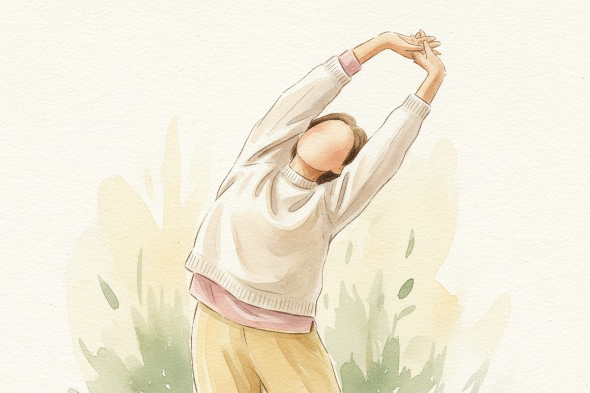 A warm watercolor illustration of week 14 of pregnancy