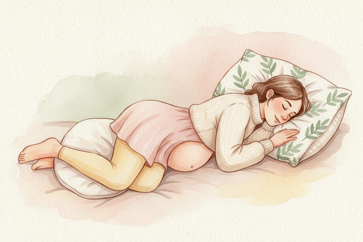 A warm watercolor illustration of week 17 of pregnancy