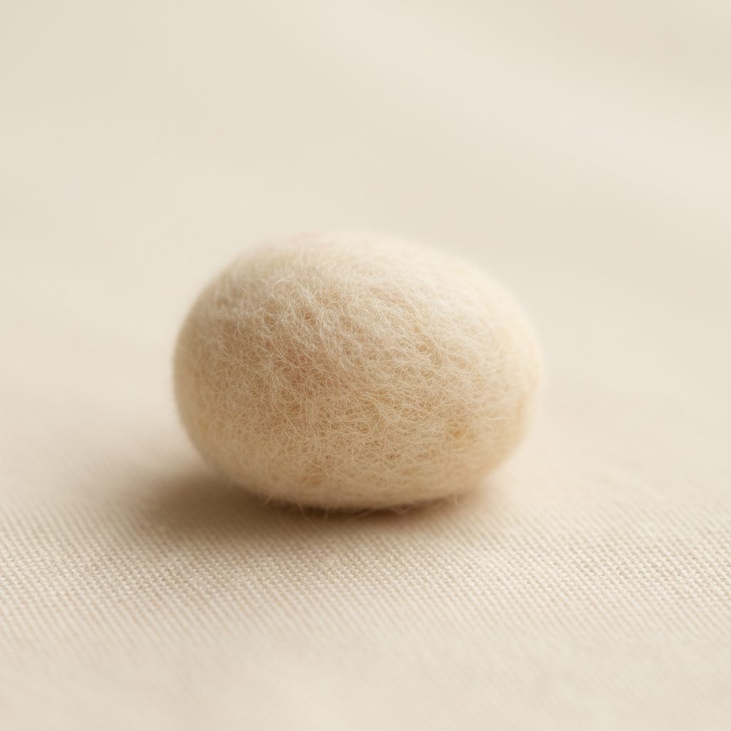 A needle-felted wool a single star